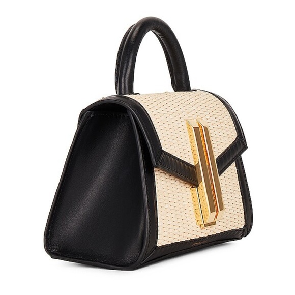 DeMellier Nano Montreal in Natural Raffia & Black Smooth - Picture 3 of 14